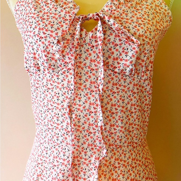 Pink floral mini dress dress size L - Picture 4 of 9